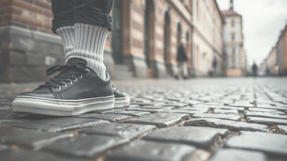 Jakie są zalety wybierania skarpet frotte w stylizacjach z czarnymi butami?