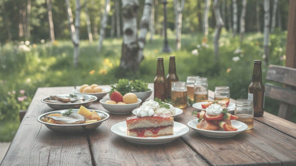 Jak Szwedzi obchodzą Midsommar w kontekście jedzenia?